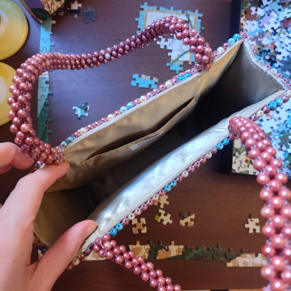 Rixo - Beaded Embellished Satin Handle Bag - Picture 4 of 5